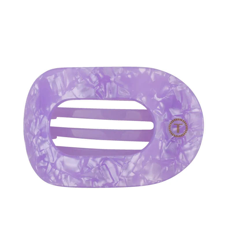 Lavender Mist Large Flat Round Hair Clip made by TELETIES