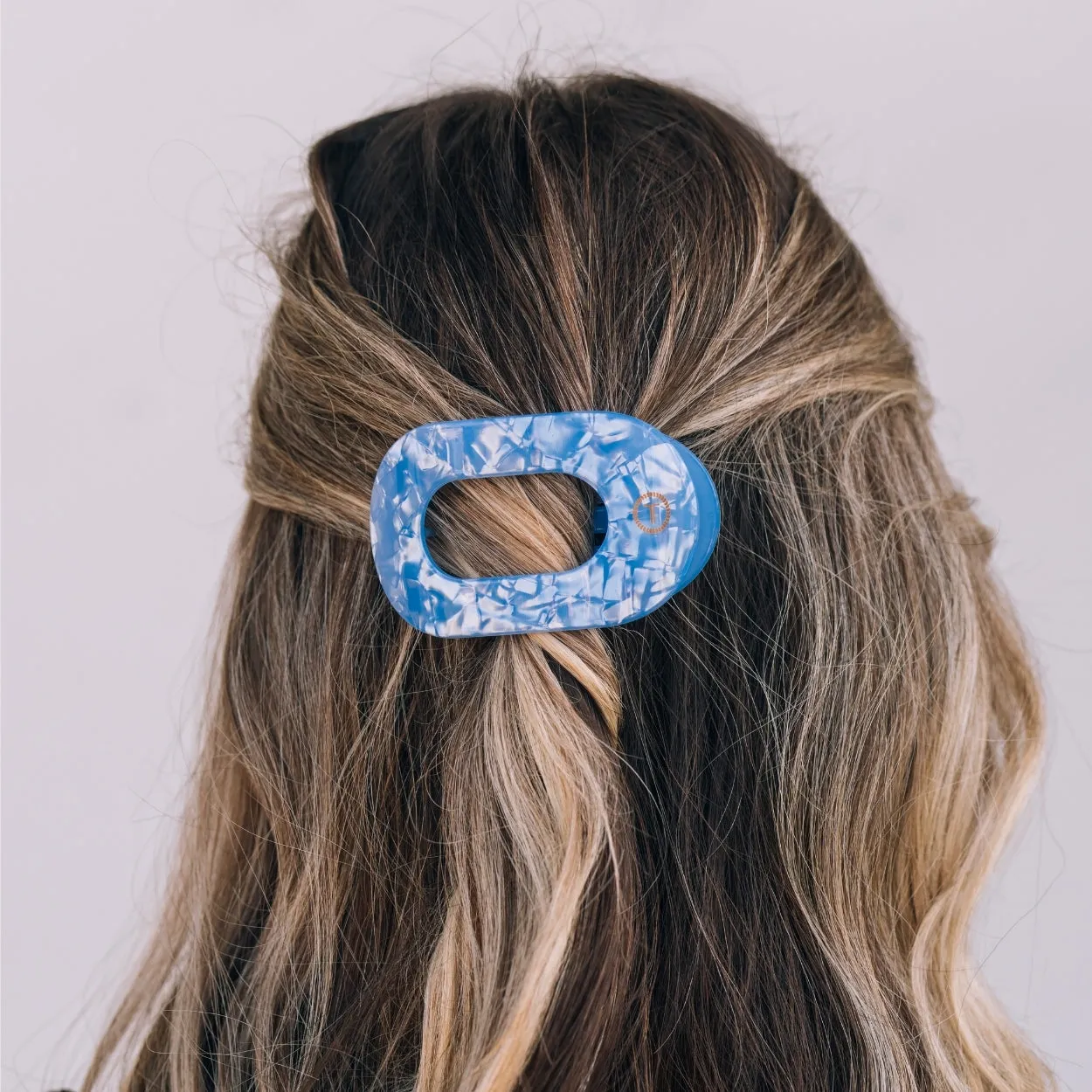 Blue Lagoon Small Flat Round Hair Clip sold by TELETIES product image thumbnail 4