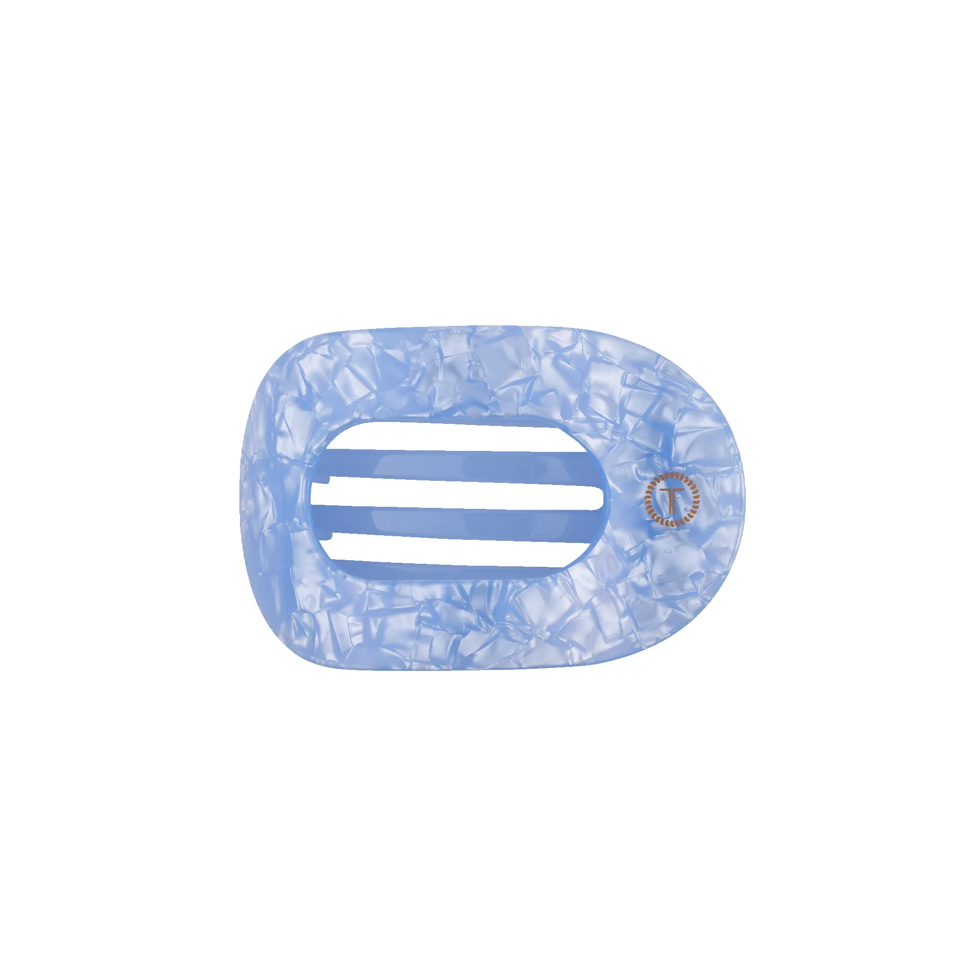 Blue Lagoon Small Flat Round Hair Clip sold by TELETIES