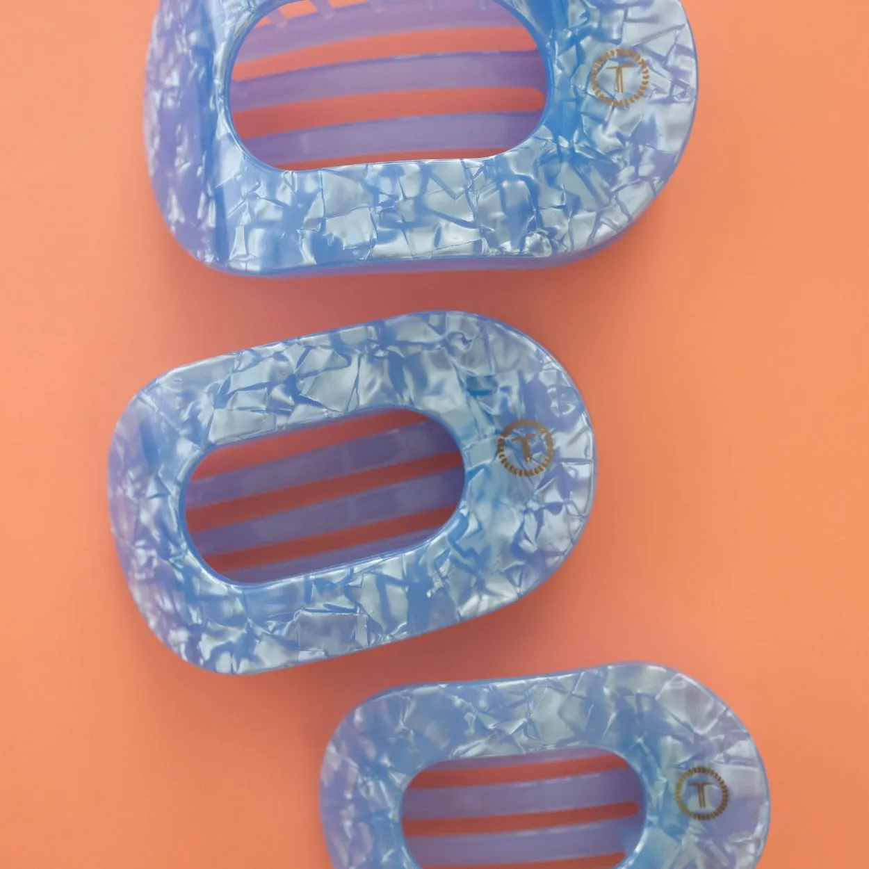 Blue Lagoon Small Flat Round Hair Clip sold by TELETIES product image thumbnail 5