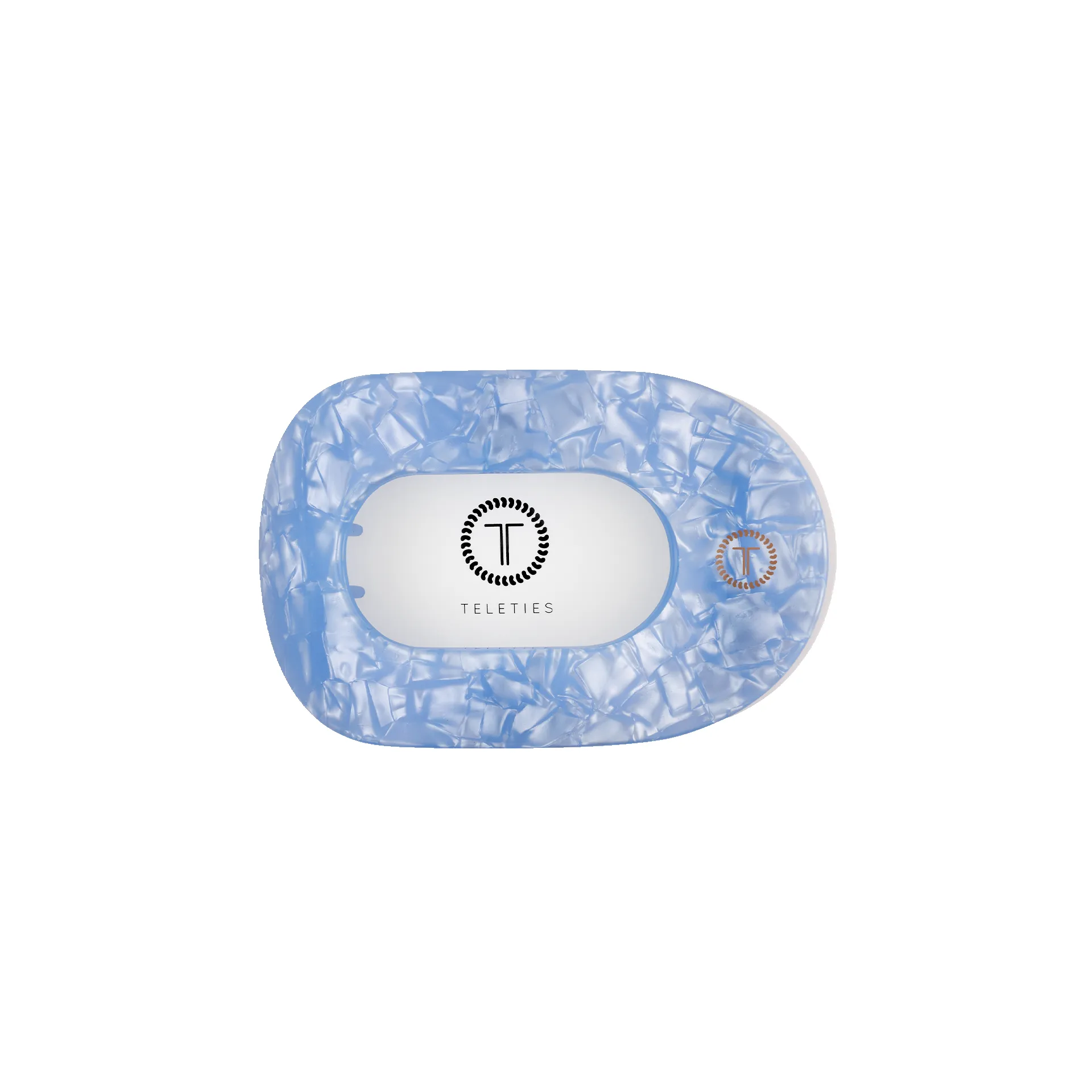 Blue Lagoon Small Flat Round Hair Clip sold by TELETIES product image thumbnail 2