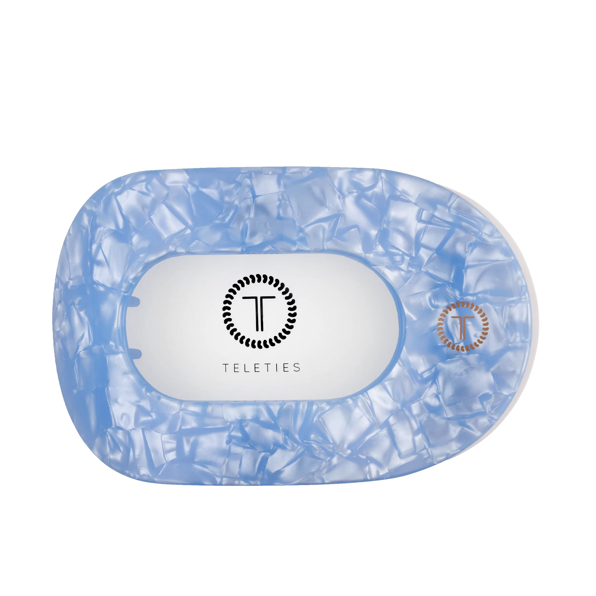 Blue Lagoon Large Flat Round Hair Clip sold by TELETIES product image thumbnail 2