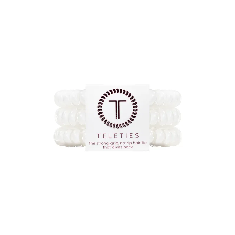 Coconut White Small Hair Ties made by TELETIES