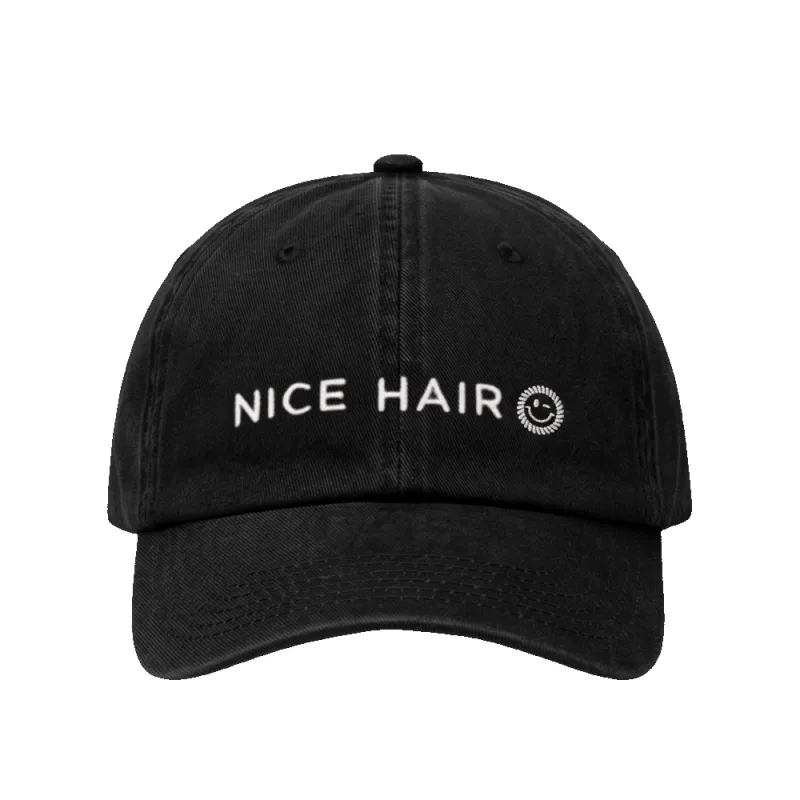 Nice Hair Ball Cap - Black made by TELETIES