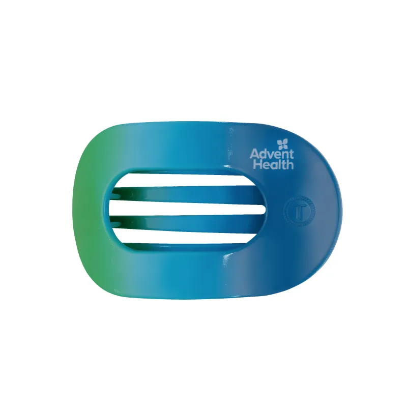 AdventHealth Ombre Medium Flat Round Hair Clip made by TELETIES