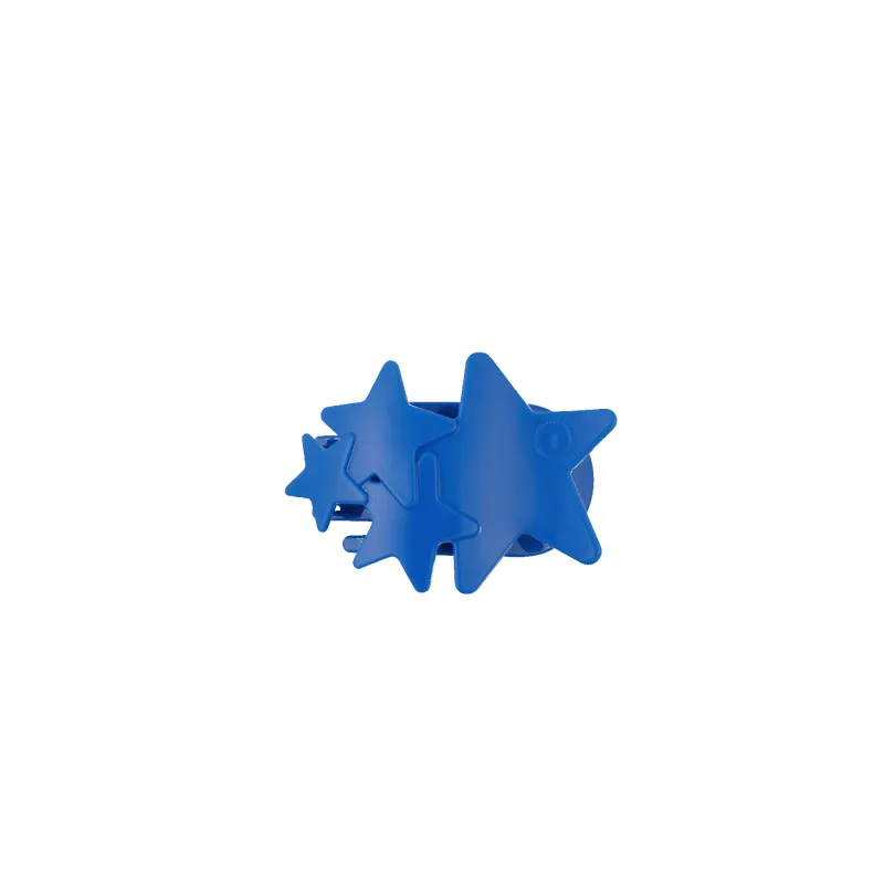 Blue Shooting Star Tiny Flat Hair Clip made by TELETIES