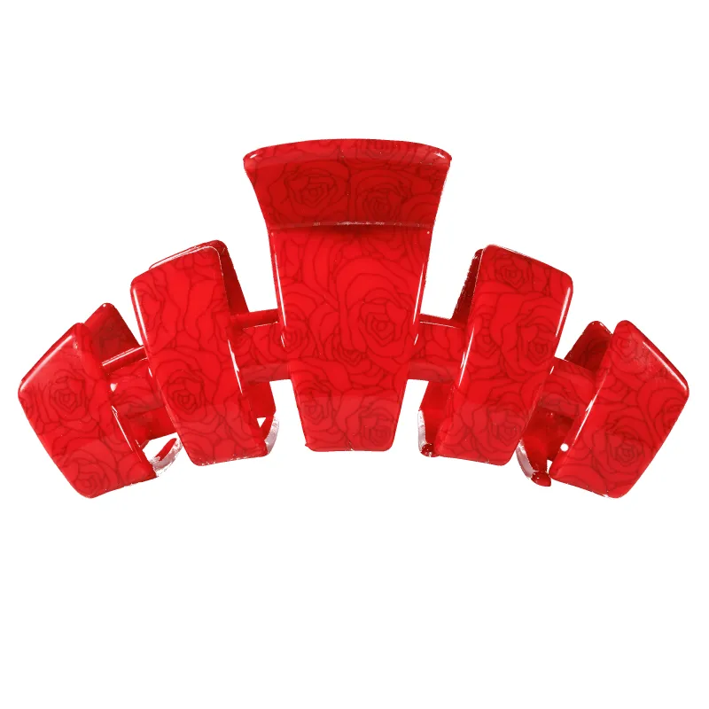 Classic Derby Roses Large Claw Clip made by TELETIES