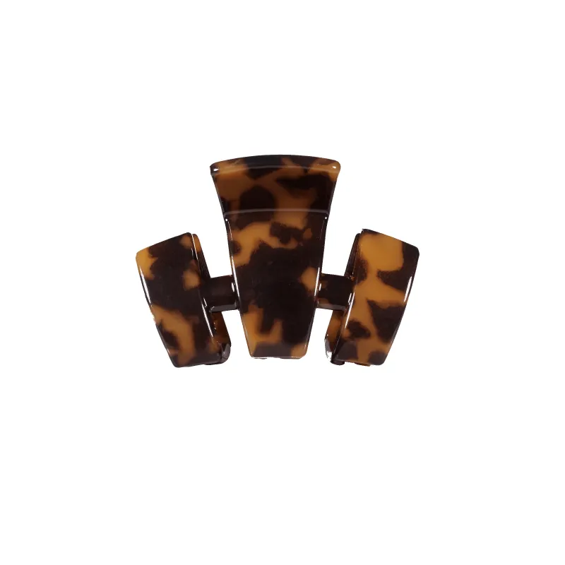 Classic Tortoise Petite Claw Clip made by TELETIES