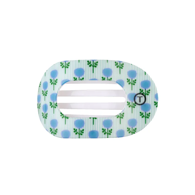 Blue Marigold Medium Flat Round Hair Clip made by TELETIES