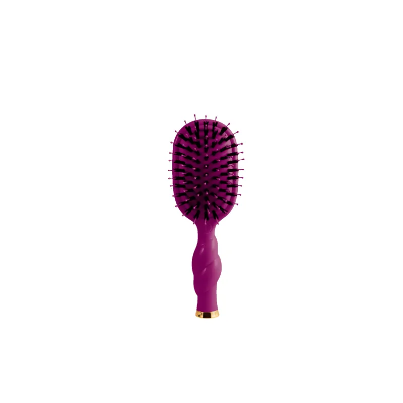 Mini Boar Bristle Hair Brush - Mulberry made by TELETIES