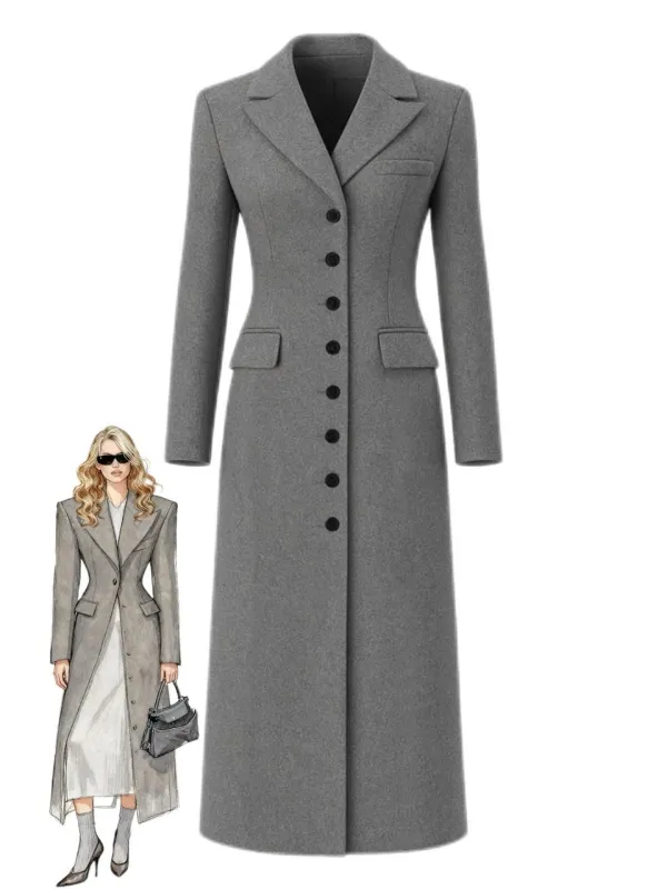 1930s Solid Lapel Button Wool Coat sold by Retro Stage