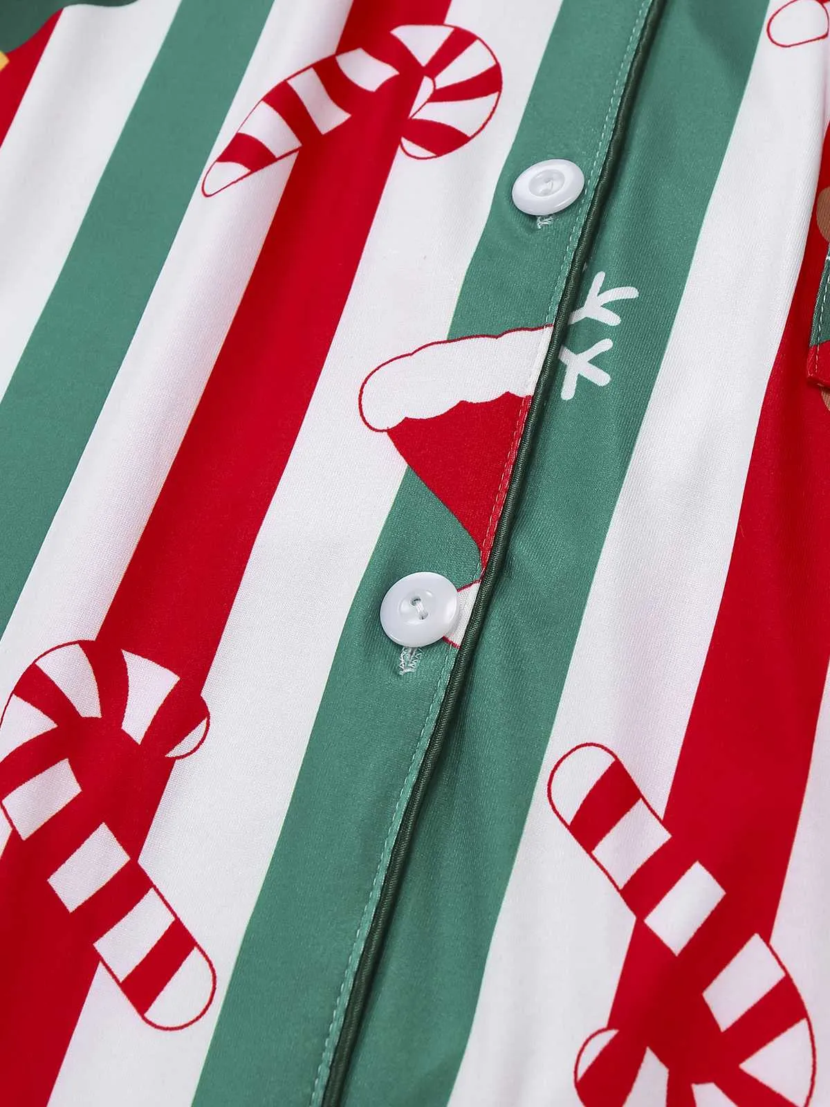 1950s Christmas Gingerbread Candy Cane Pajama Set sold by Retro Stage product image thumbnail 4