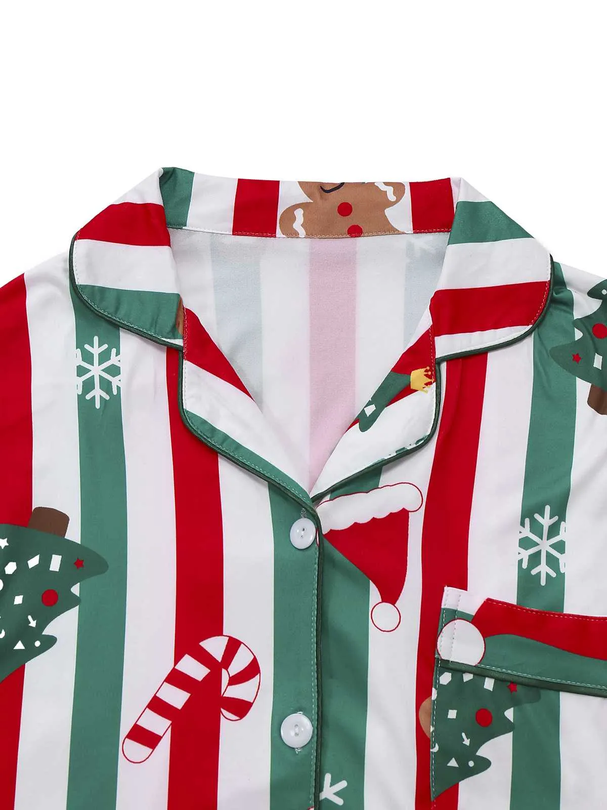 1950s Christmas Gingerbread Candy Cane Pajama Set sold by Retro Stage product image thumbnail 3