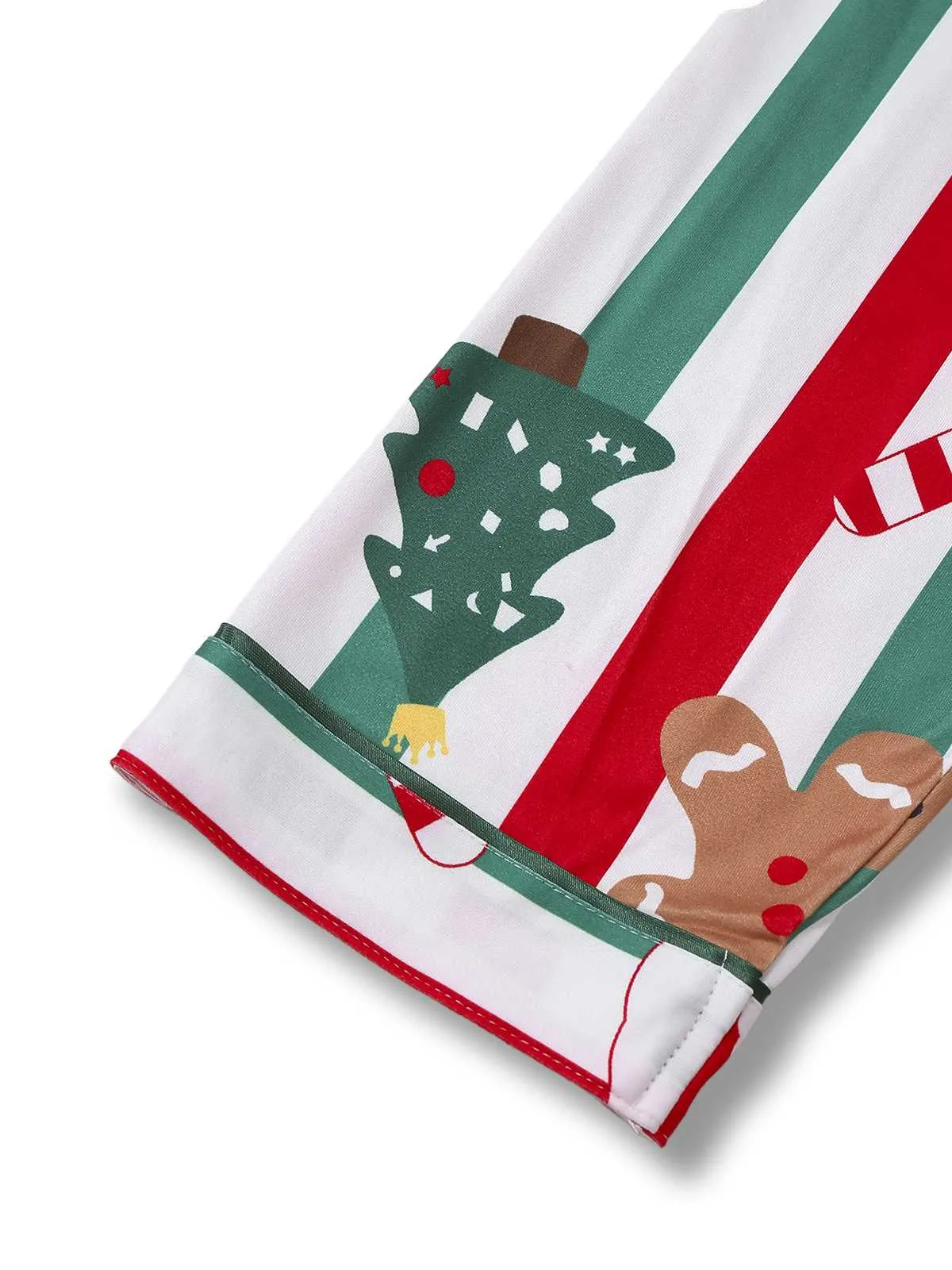 1950s Christmas Gingerbread Candy Cane Pajama Set sold by Retro Stage product image thumbnail 5