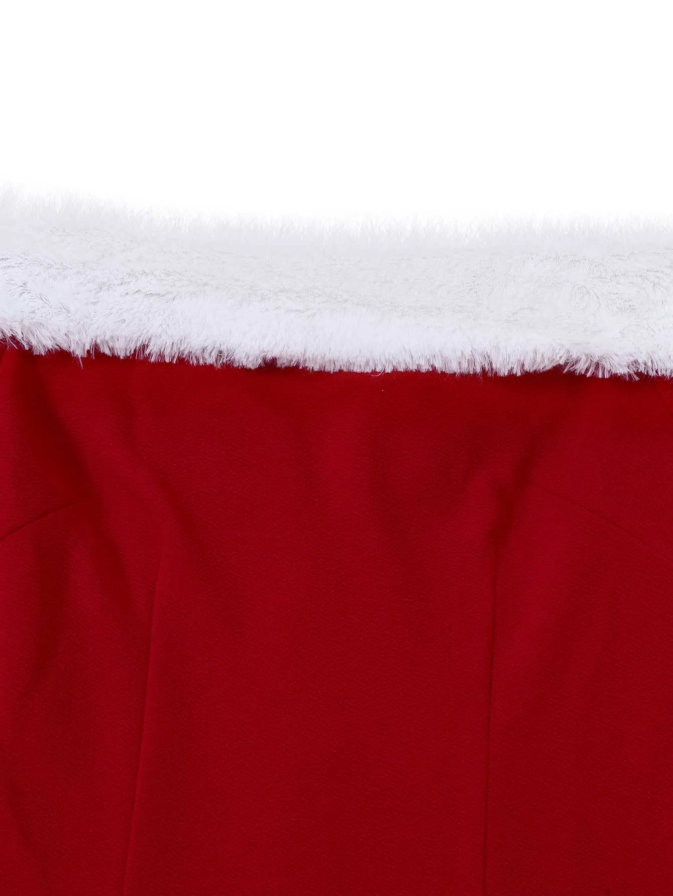 1930s Off-Shoulder Faux Fur Trim Christmas Dress sold by Retro Stage product image thumbnail 4