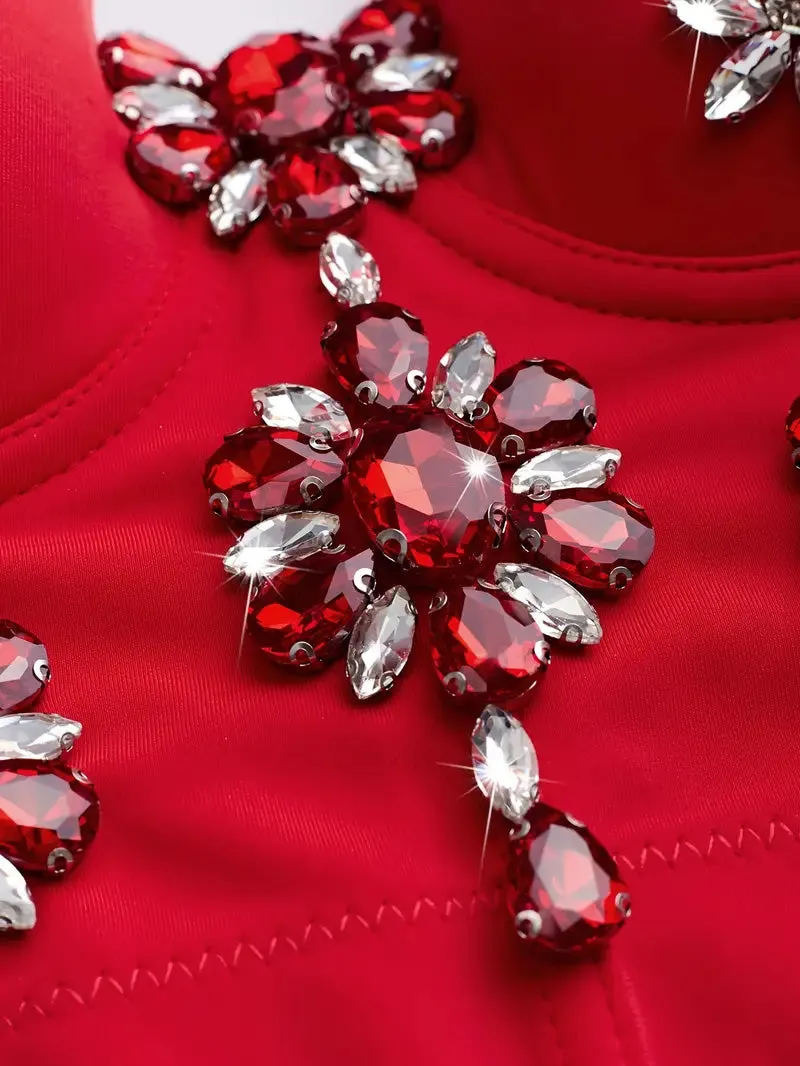 1970s Slip Crystal Cropped Bustier Top sold by Retro Stage product image thumbnail 4