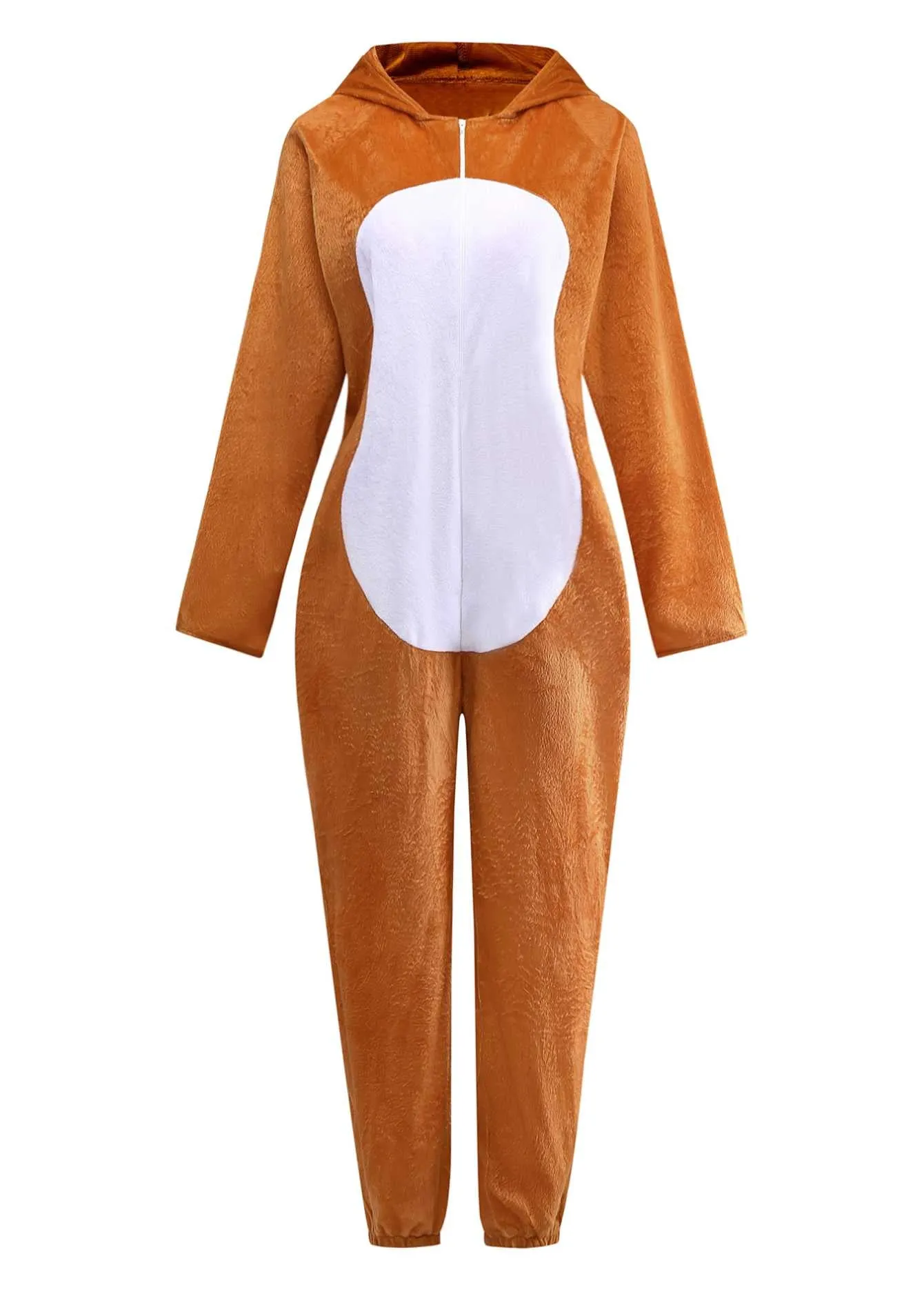 Brown 1970s Christmas Reindeer Cosplay Jumpsuit sold by Retro Stage product image thumbnail 2