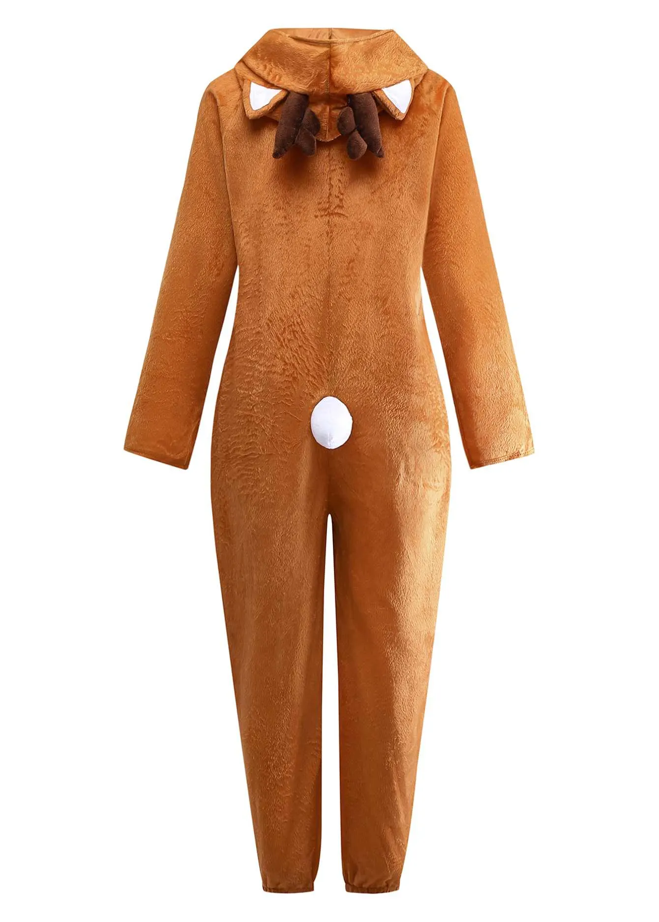 Brown 1970s Christmas Reindeer Cosplay Jumpsuit sold by Retro Stage product image thumbnail 3