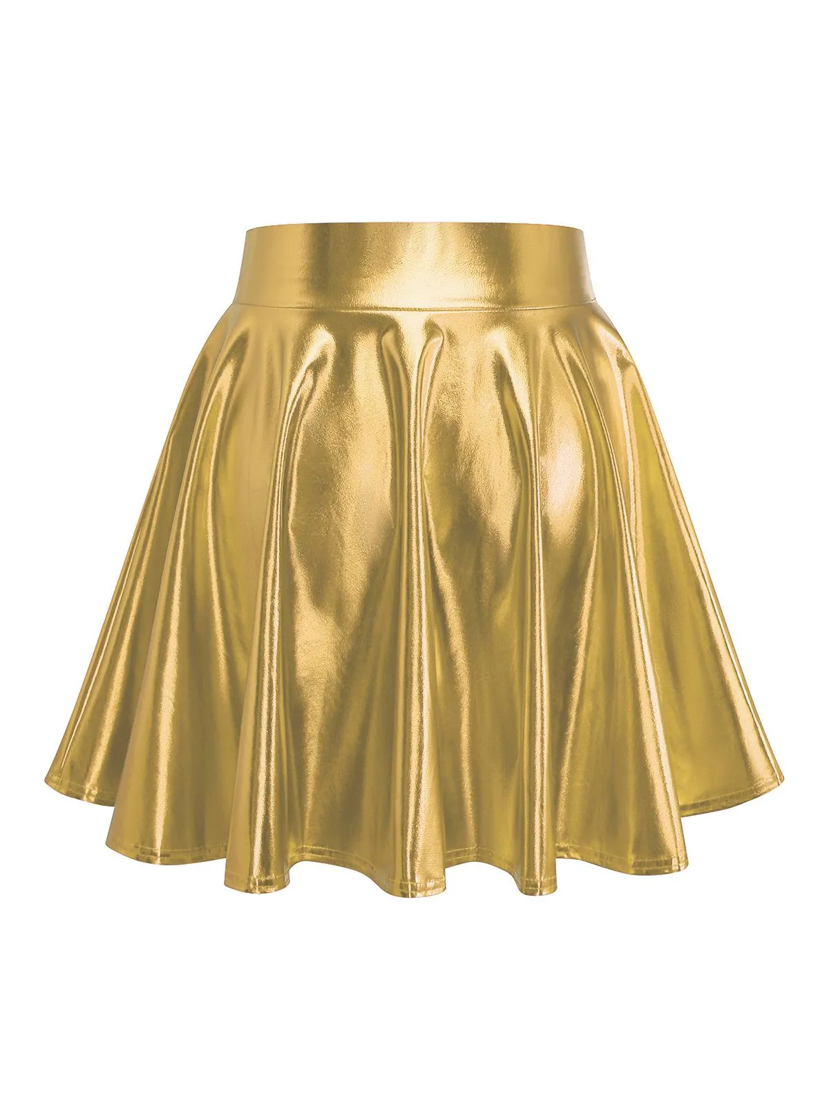 1970s Solid Disco Metallic Pleated Skirt sold by Retro Stage product image thumbnail 4