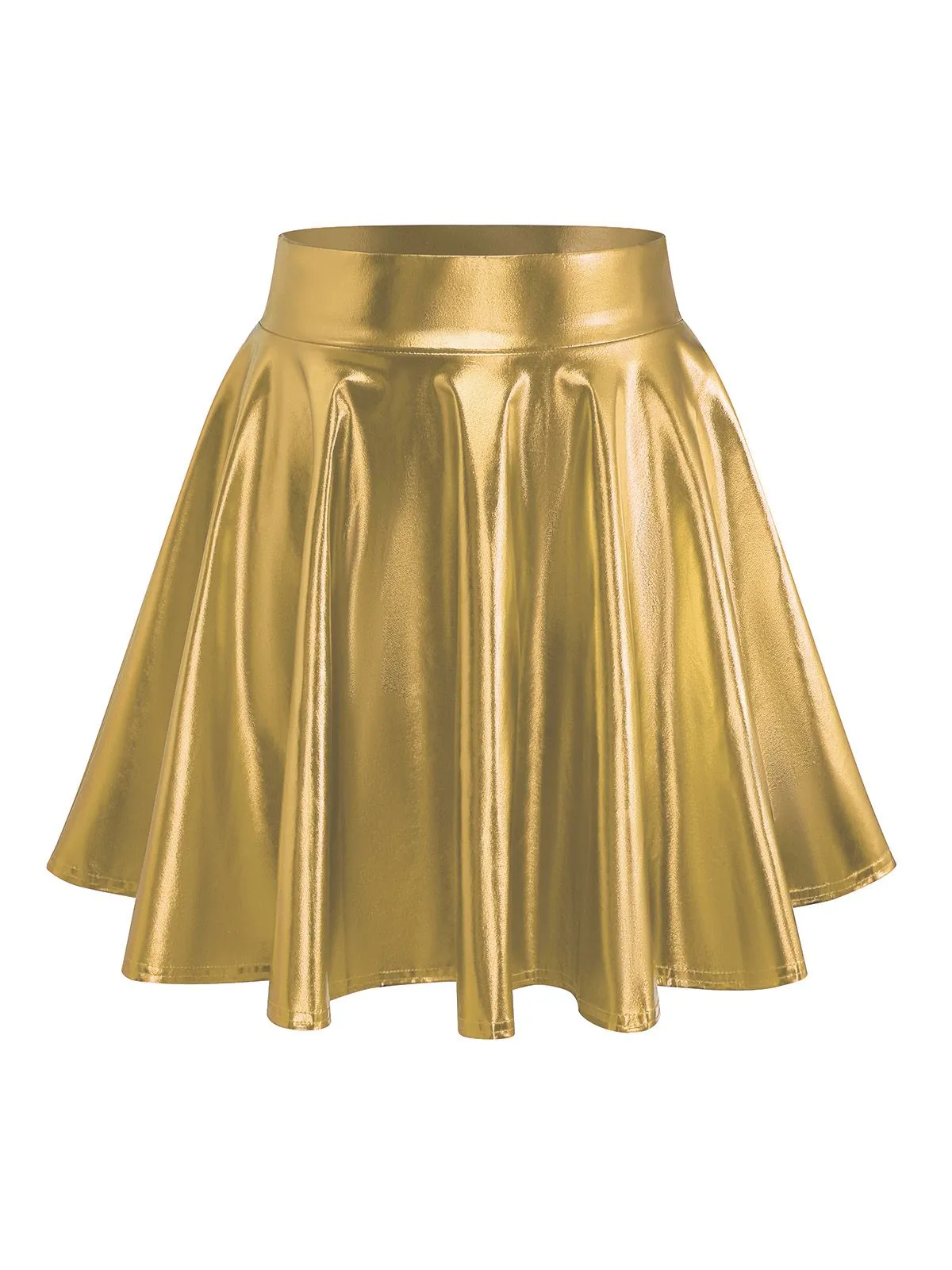 1970s Solid Disco Metallic Pleated Skirt sold by Retro Stage product image thumbnail 3