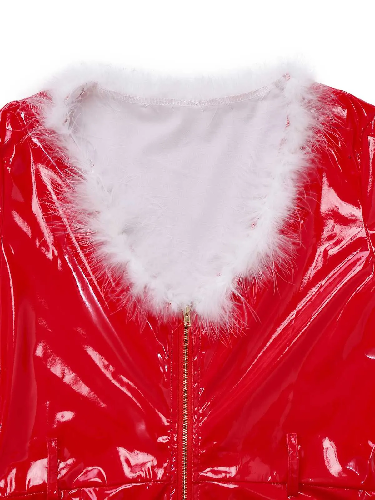 1970s Christmas Santa Claus Costume Latex Jumpsuit sold by Retro Stage product image thumbnail 5