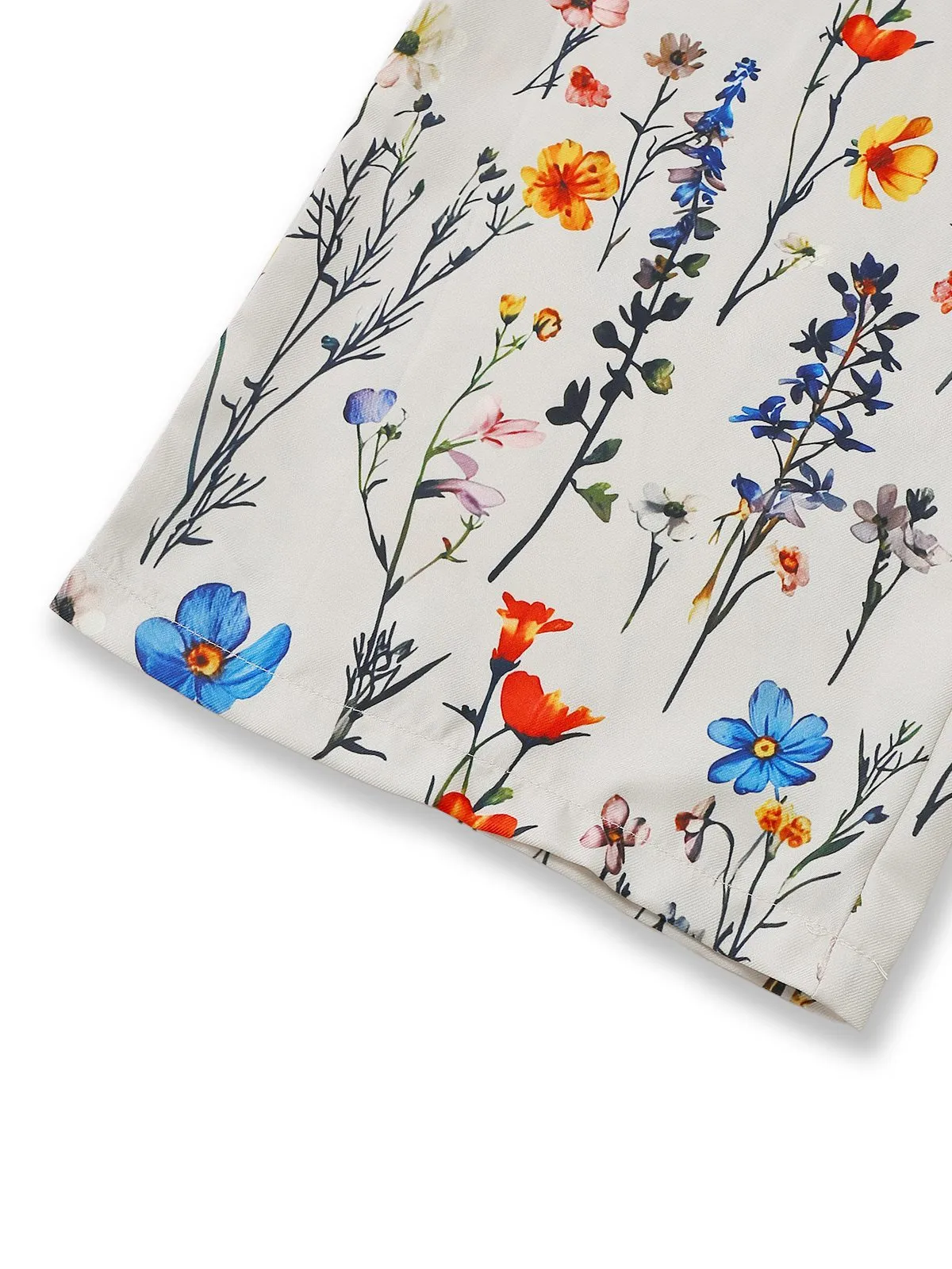 Beige 1950s Floral V-Neck Cap Sleeve Jumpsuit sold by Retro Stage product image thumbnail 5