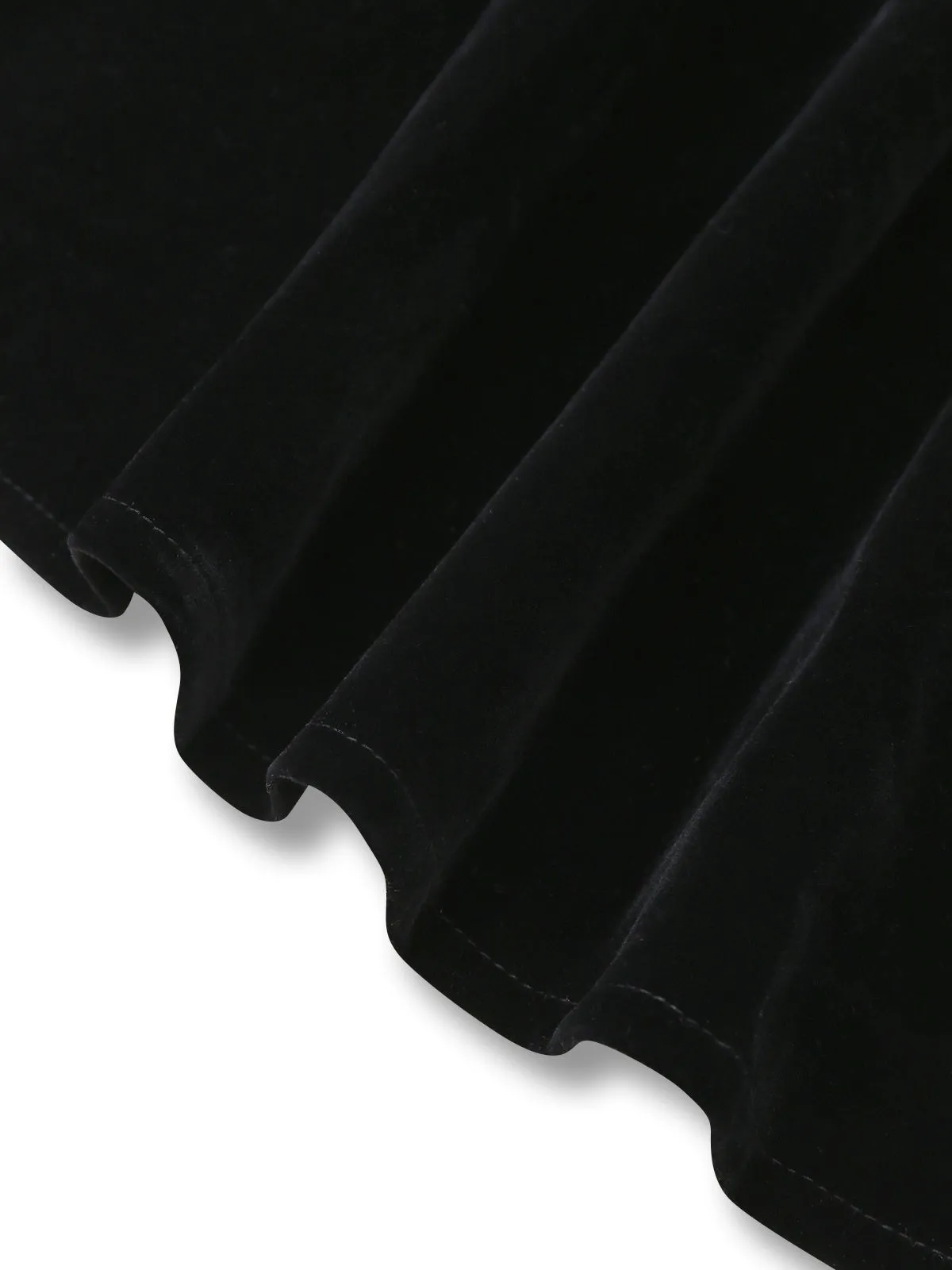Black 1950s Velvet Stand Collar Dress sold by Retro Stage product image thumbnail 4