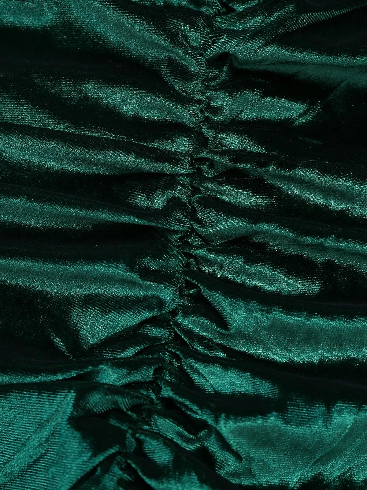 Green 1960s Velvet Ruched Long Sleeve Bodycon Dress sold by Retro Stage product image thumbnail 5