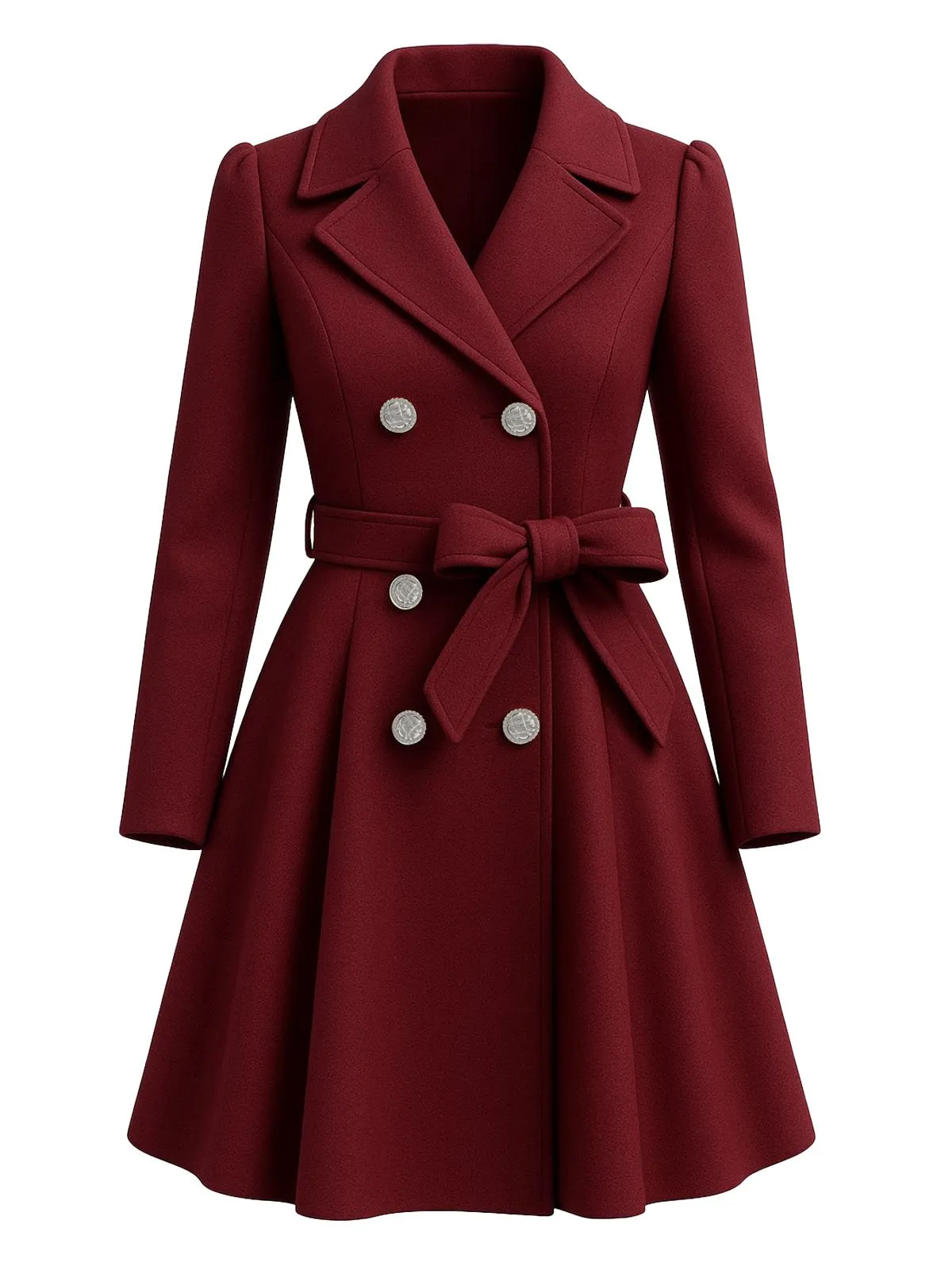 1950s Solid Notched Collar Double-Breasted Coat sold by Retro Stage product image thumbnail 3