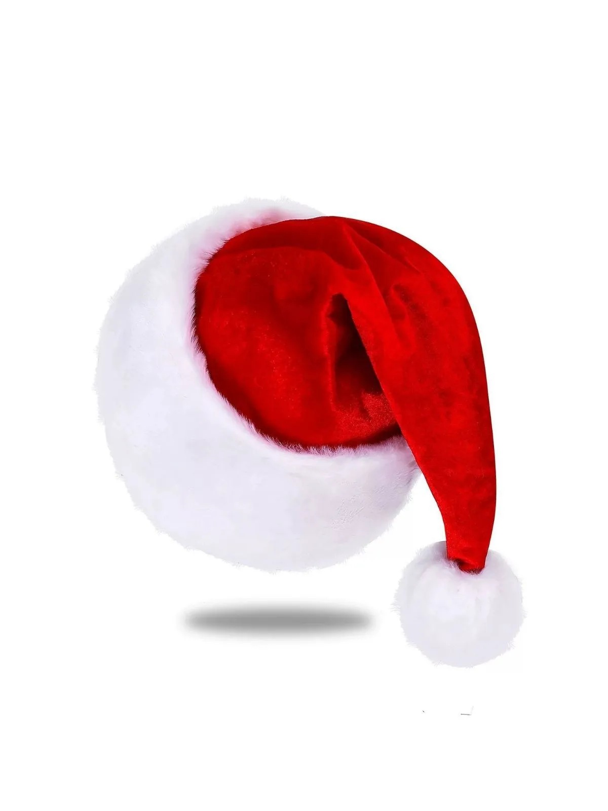 Christmas Solid Velvet Faux Fur Trim Hat sold by Retro Stage product image thumbnail 2