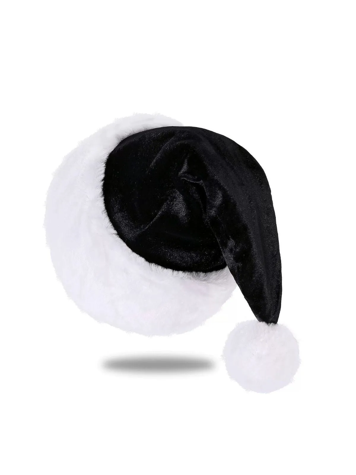 Christmas Solid Velvet Faux Fur Trim Hat sold by Retro Stage product image thumbnail 5