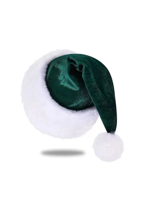 Christmas Solid Velvet Faux Fur Trim Hat sold by Retro Stage