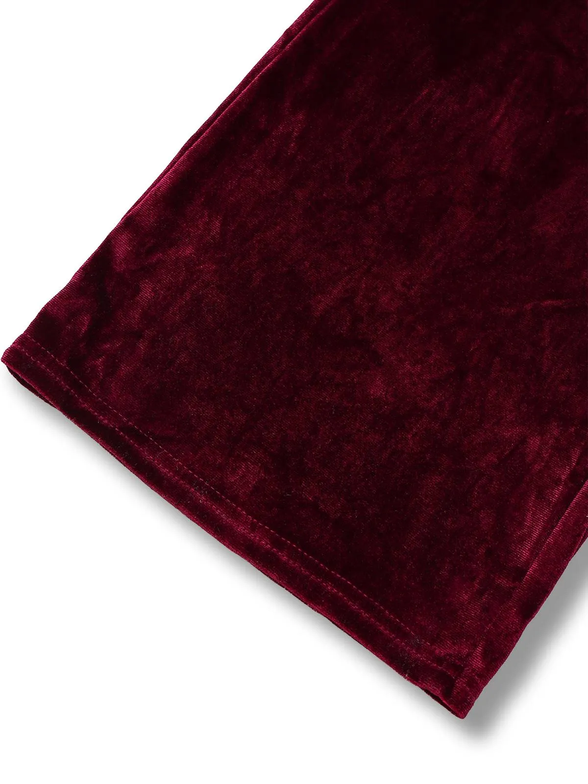 1970s Velvet Deep V-Neck Long Sleeve Jumpsuit sold by Retro Stage product image thumbnail 4