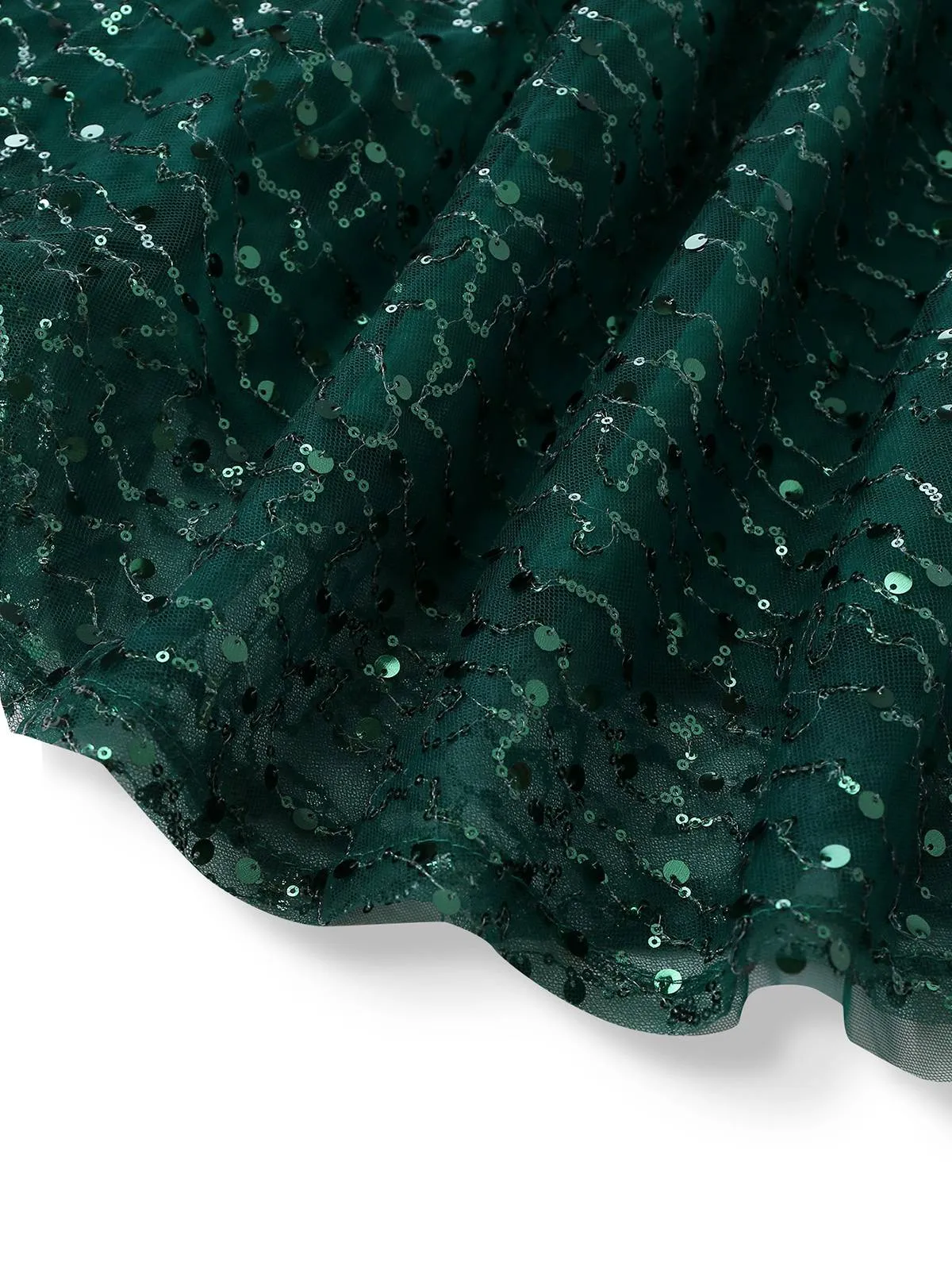 Green 1930s Twisted Sequin Mesh Dress sold by Retro Stage product image thumbnail 5