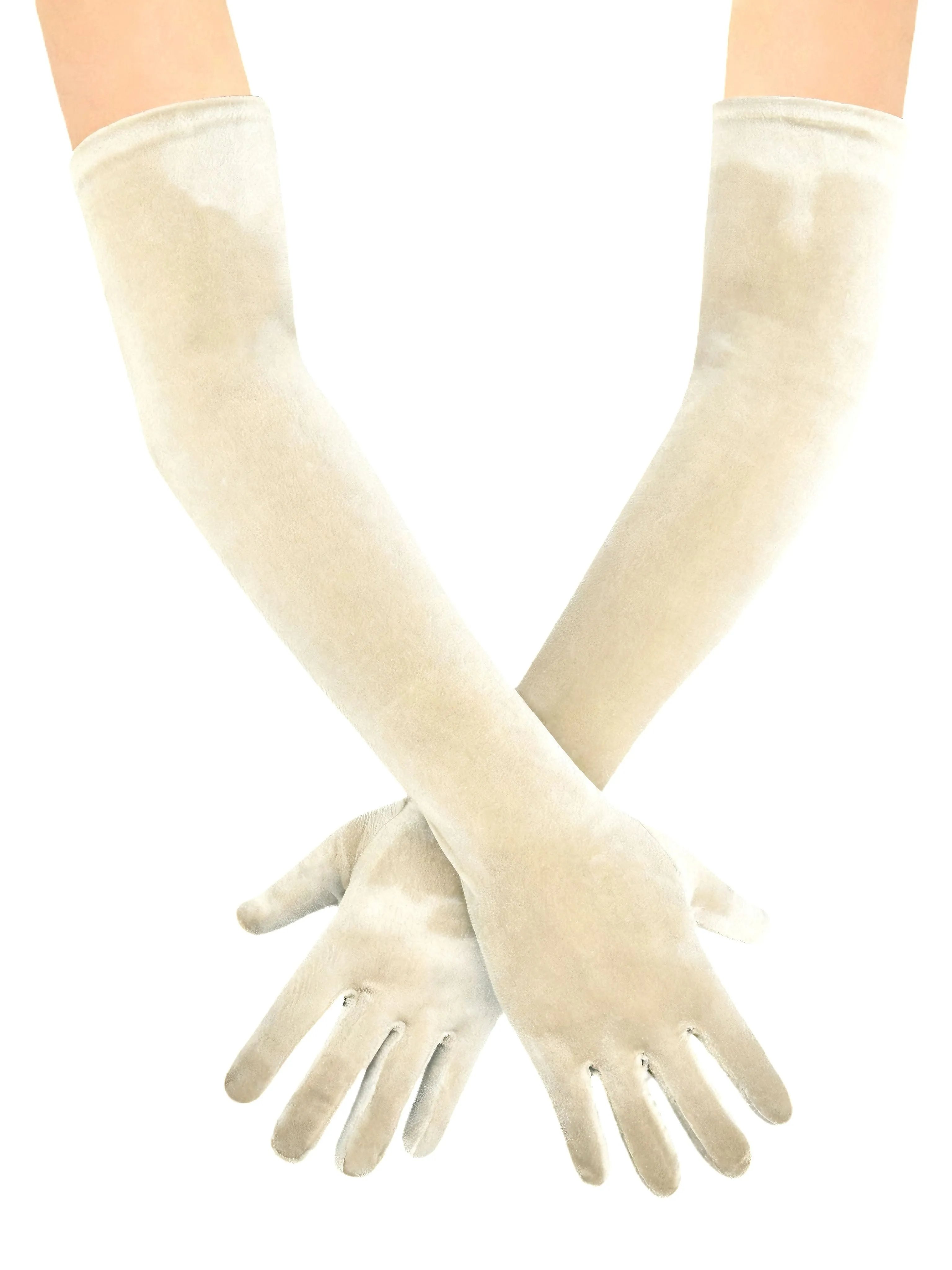 Vintage Solid Thick Velvet Long Gloves sold by Retro Stage product image thumbnail 2