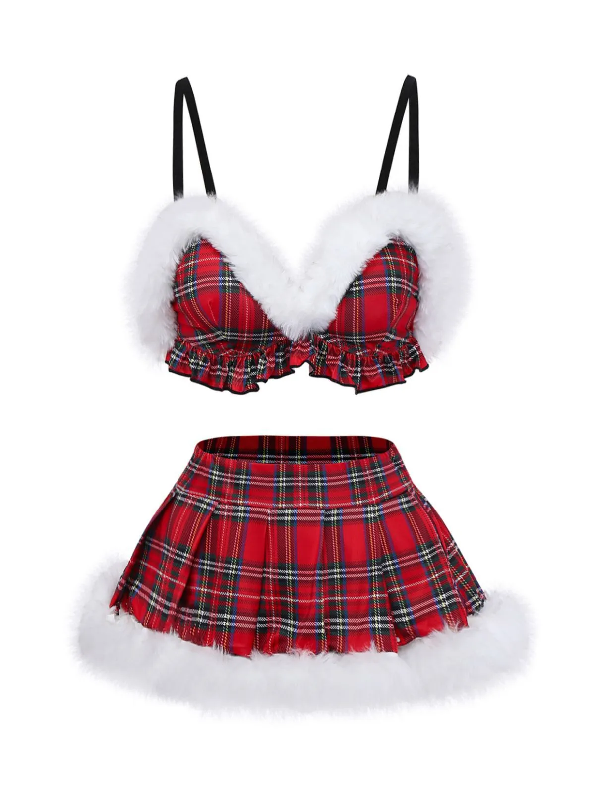 Red 1960s Plaid Raw Hem Pajama Sets sold by Retro Stage