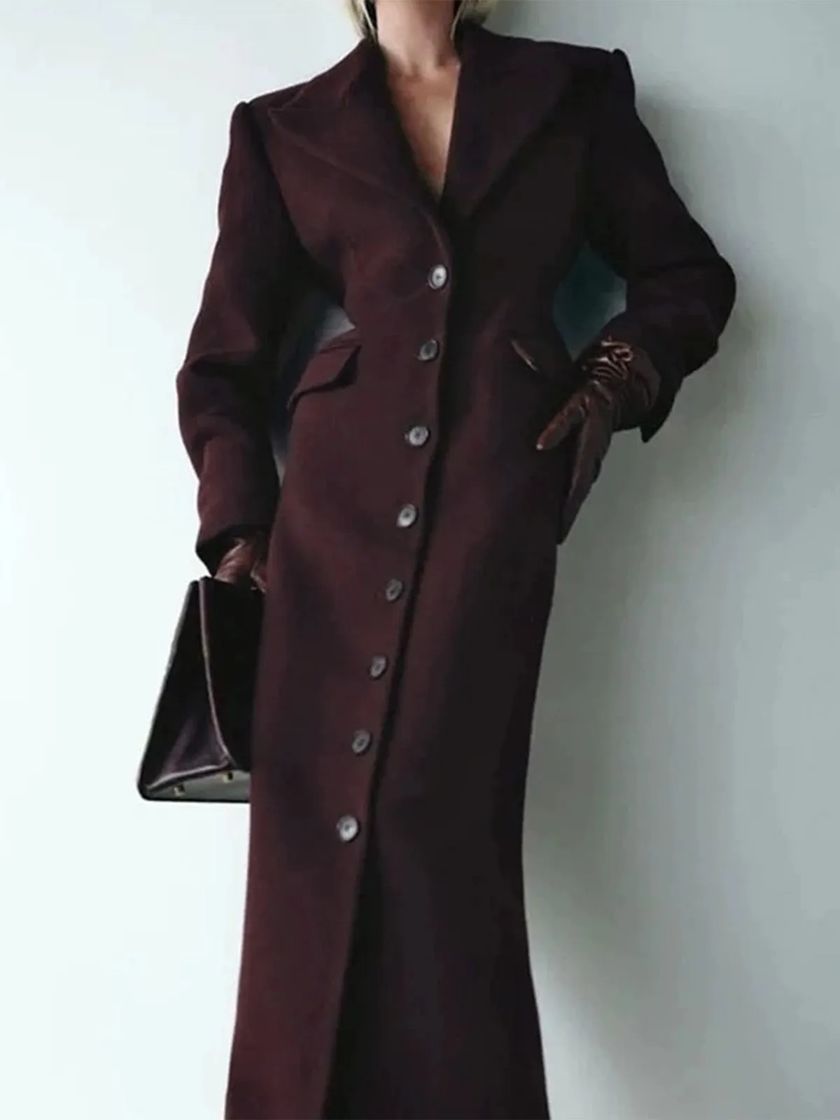 1930s Solid Lapel Button Wool Coat sold by Retro Stage product image thumbnail 4