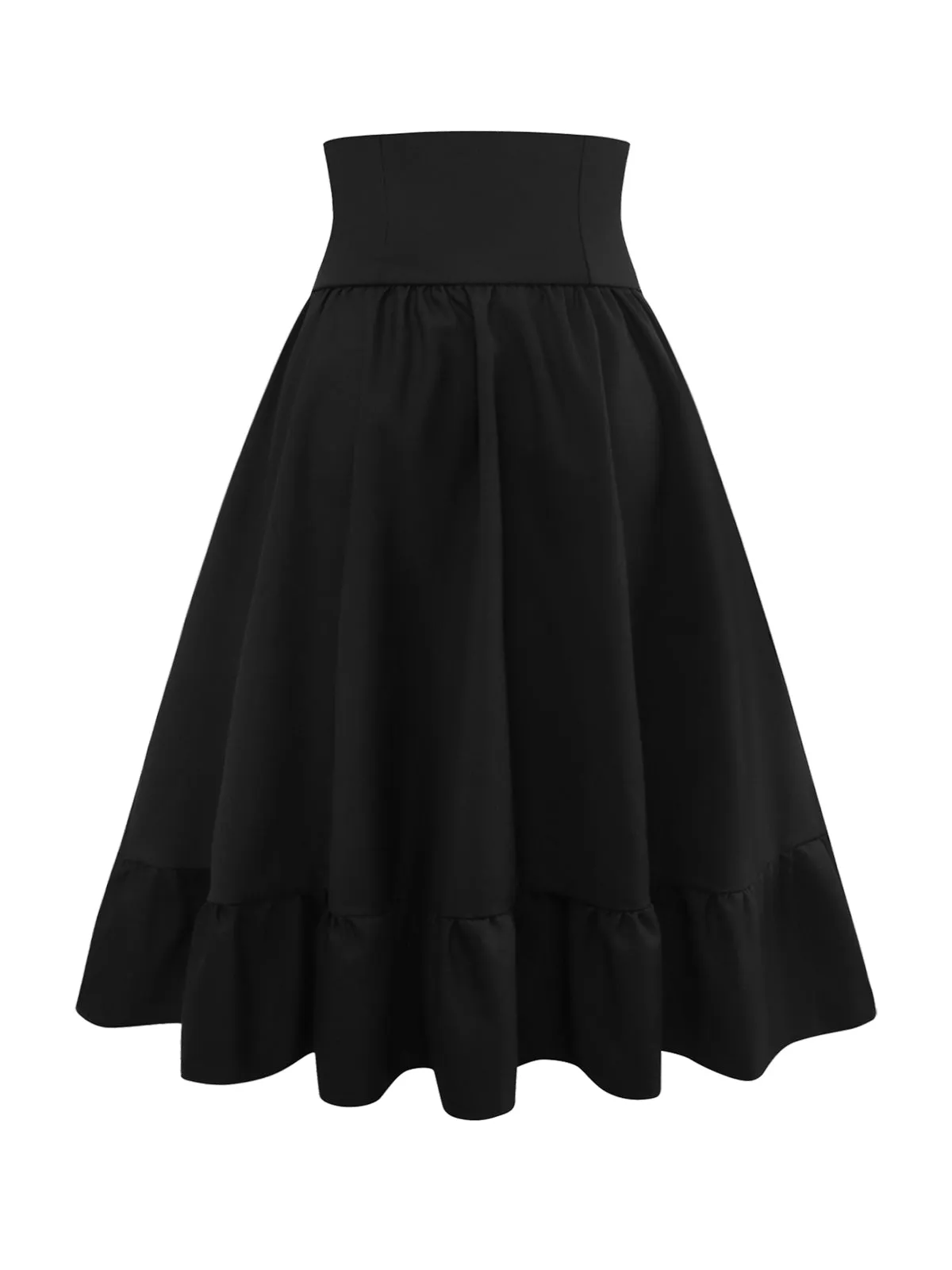 Black 1950s Bow Decor Solid Skirt sold by Retro Stage product image thumbnail 5