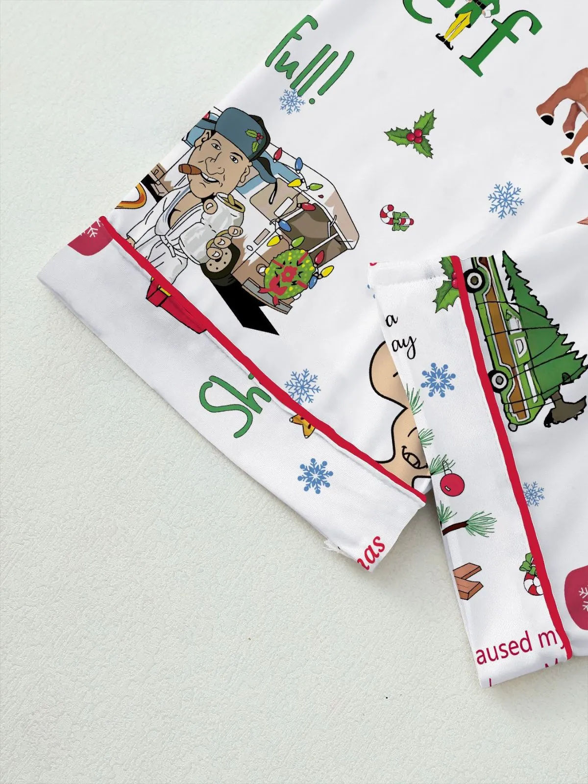 1980s Christmas Print Pajama Set sold by Retro Stage product image thumbnail 3