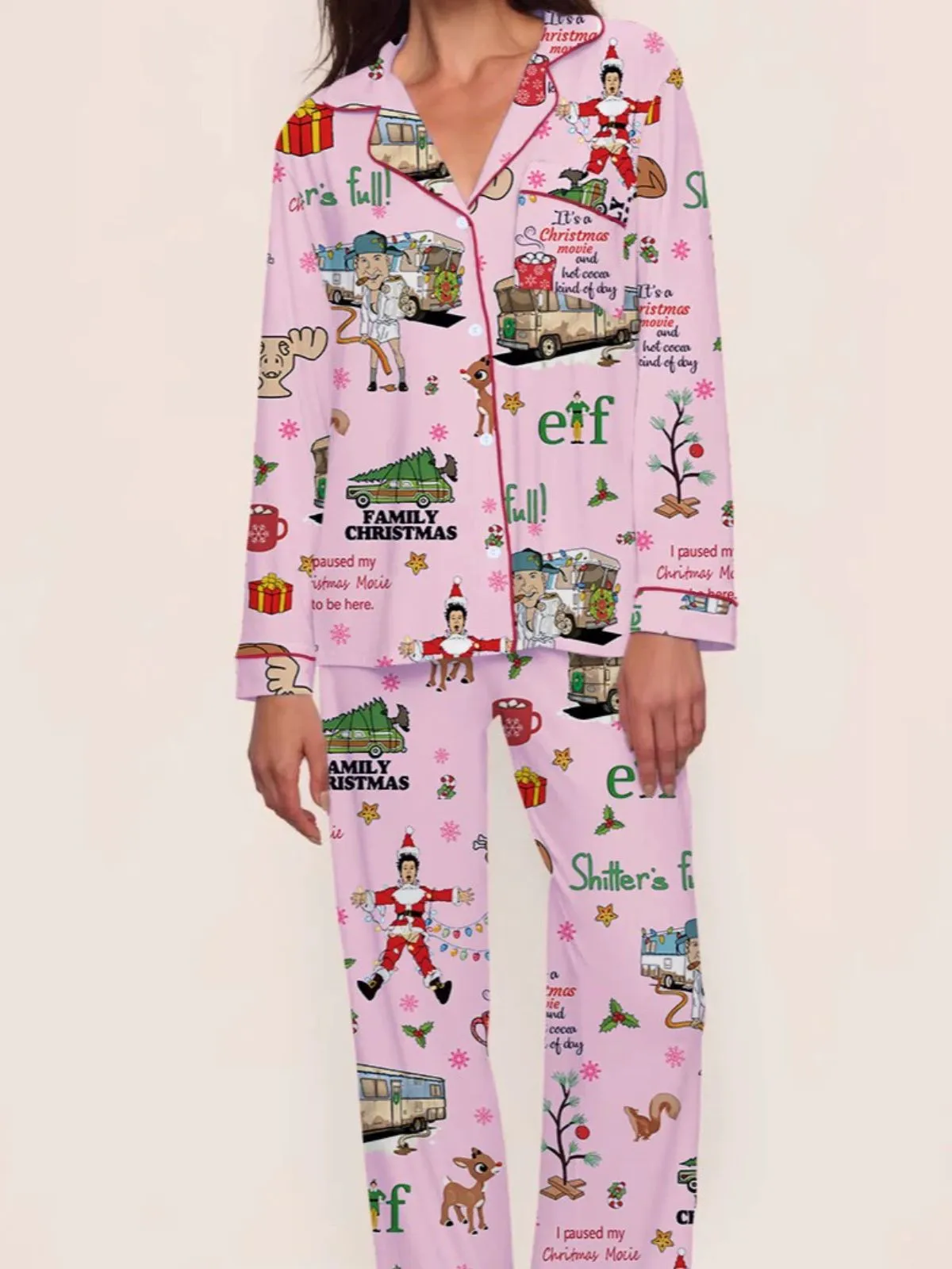 1980s Christmas Print Pajama Set sold by Retro Stage