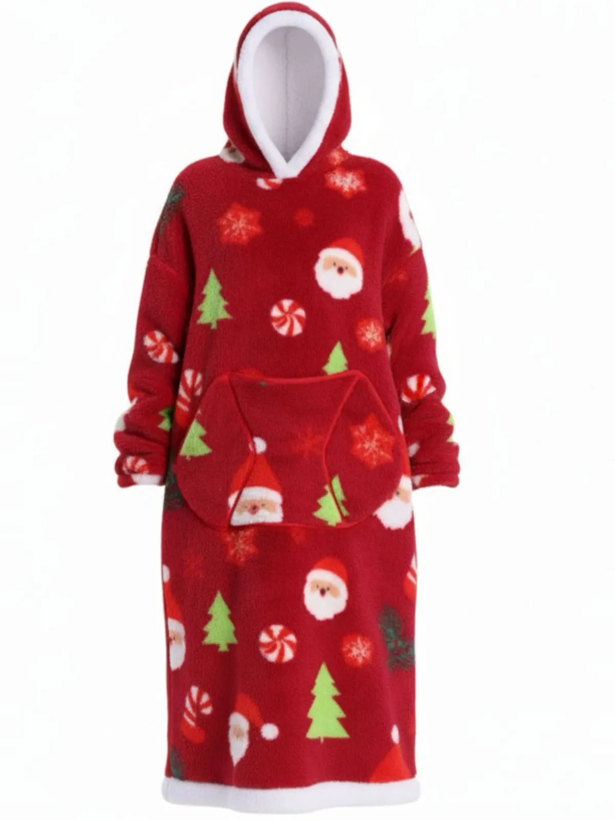 1970s Christmas Snowman Wearable Blanket Hoodie Lougewear sold by Retro Stage product image thumbnail 4