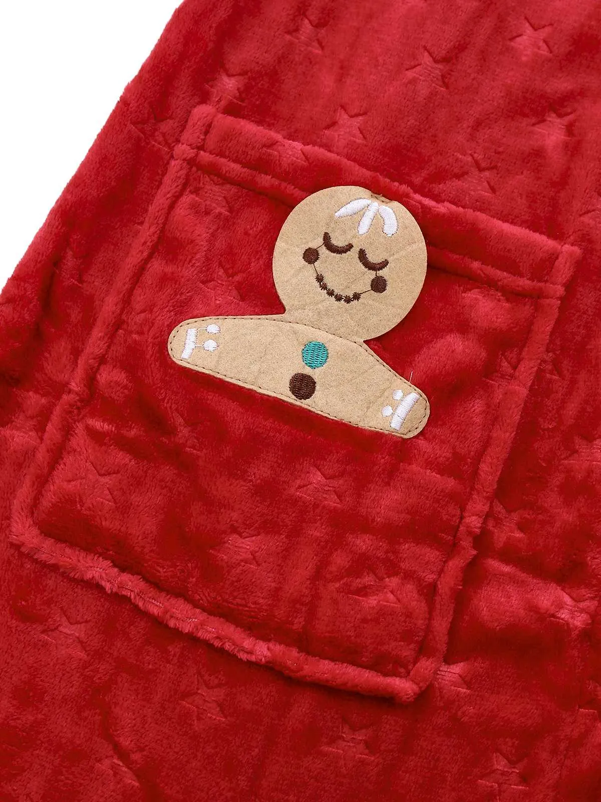 1940s Christmas Gingerbread Hooded Flannel Robe sold by Retro Stage product image thumbnail 4