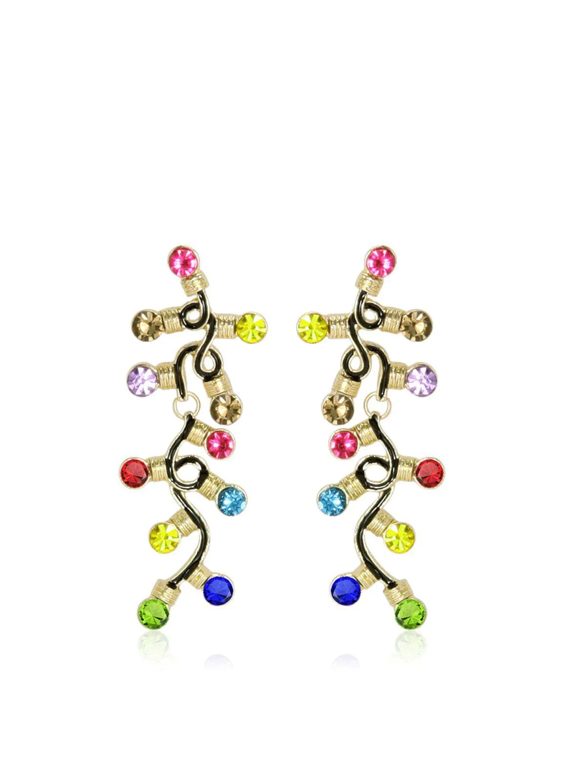 Christmas Colorful Tree Tassel Earrings sold by Retro Stage product image thumbnail 4