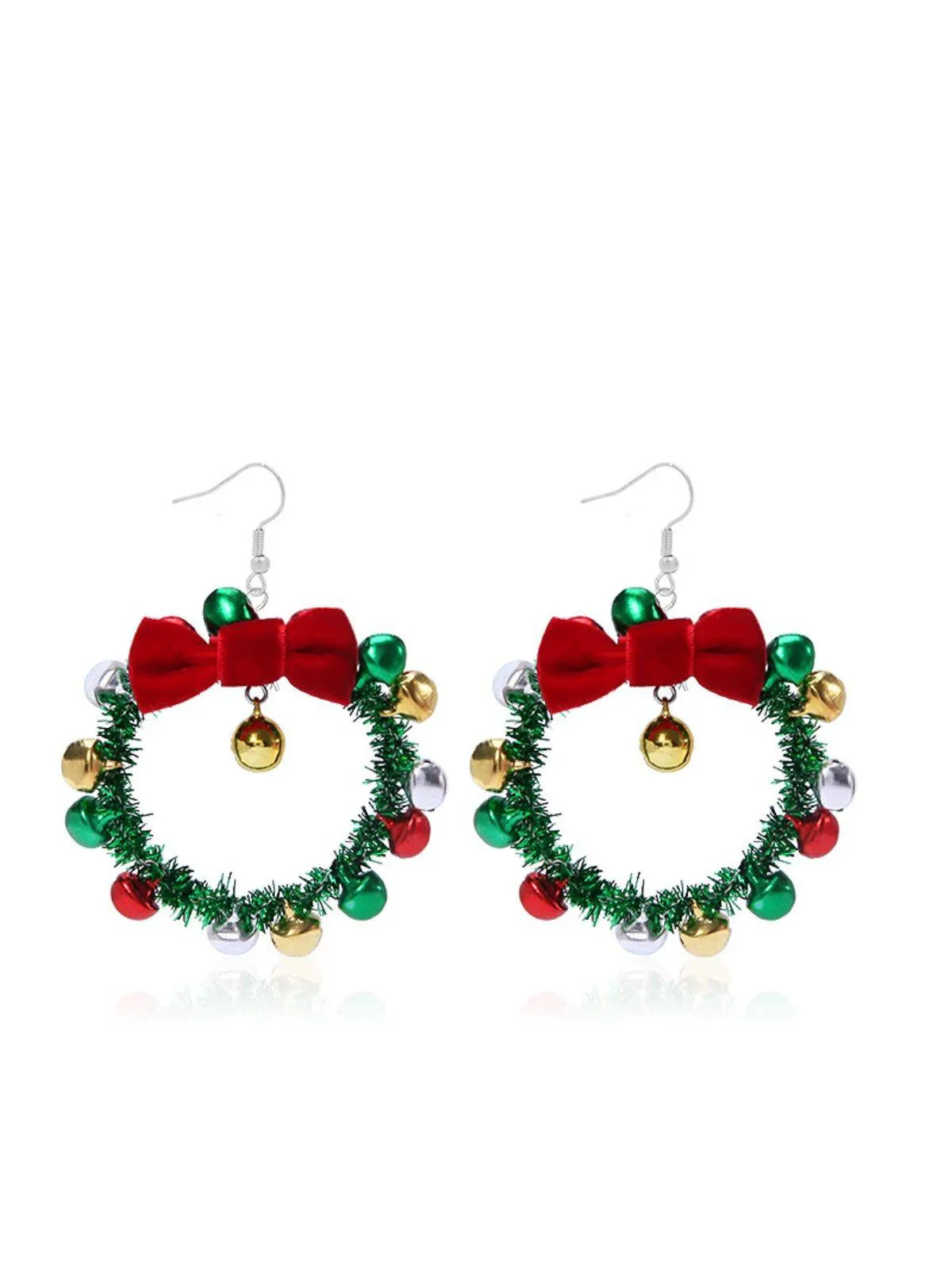 Christmas Colorful Tree Tassel Earrings sold by Retro Stage product image thumbnail 3