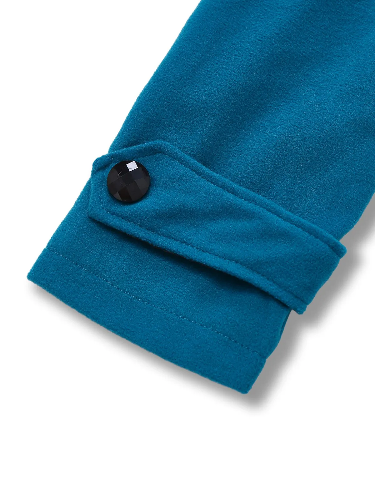 Blue 1930s Solid Faux-Wool Hooded Coat sold by Retro Stage product image thumbnail 4