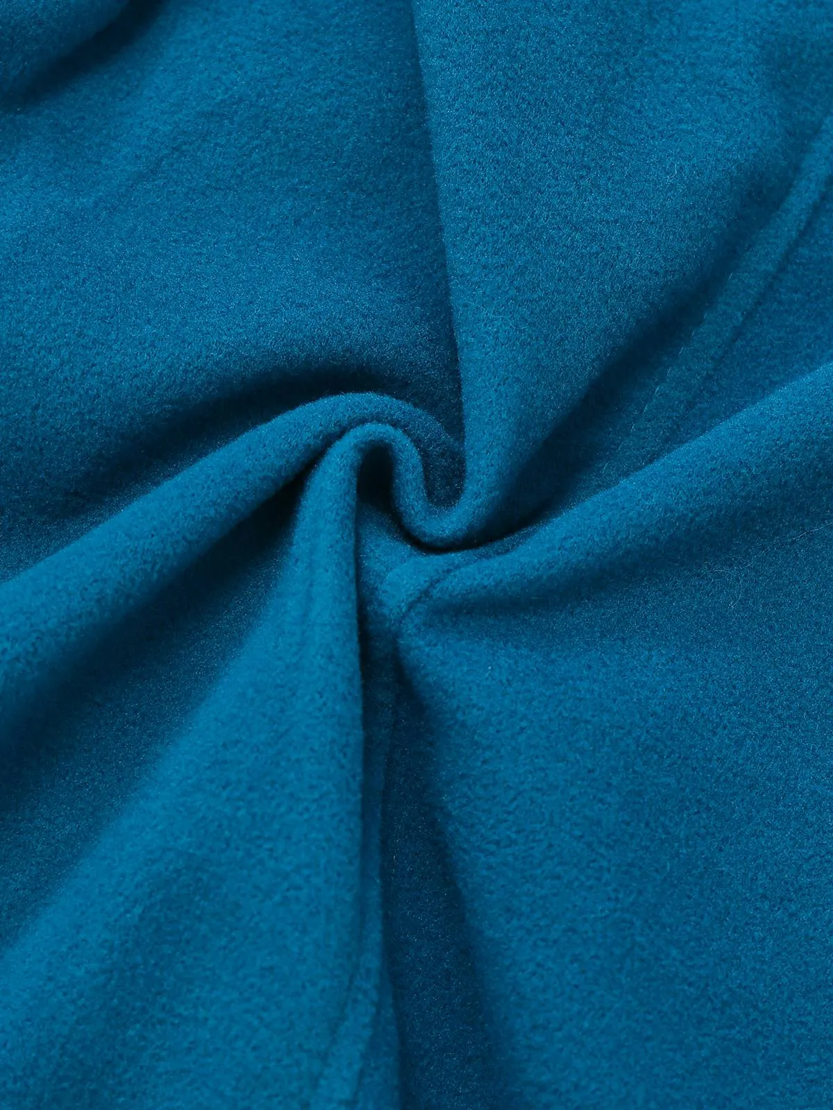 Blue 1930s Solid Faux-Wool Hooded Coat sold by Retro Stage product image thumbnail 5