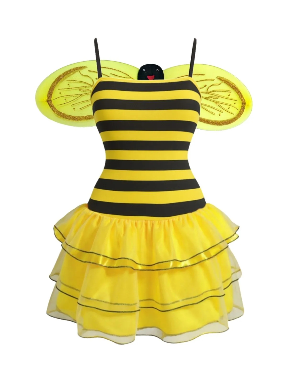 Yellow 1960s Bee Cosplay Costume Set sold by Retro Stage product image thumbnail 3
