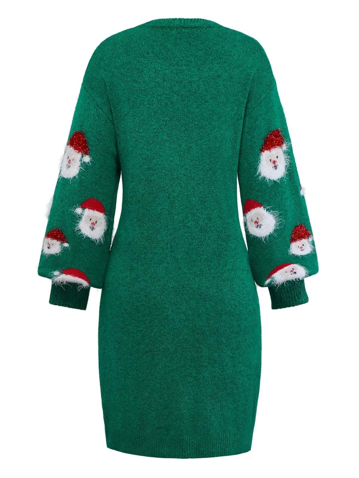 Green 1960s Christmas Santa Claus Sweater Dress sold by Retro Stage product image thumbnail 3