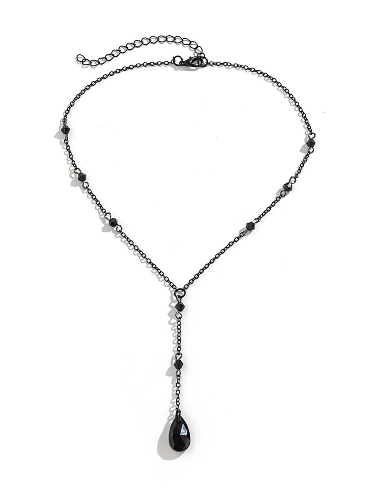 Vintage Teardrop Chain Punk Earrings & Necklace sold by Retro Stage product image thumbnail 2