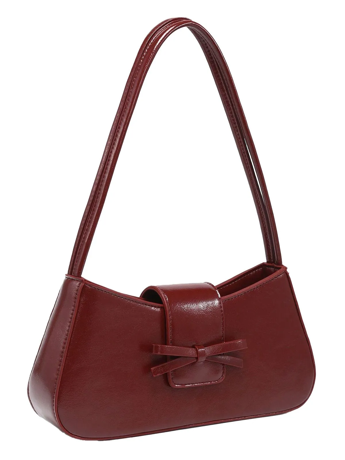 Vintage Leather Bow Baguette Bag sold by Retro Stage product image thumbnail 3